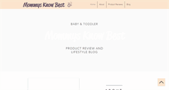 Desktop Screenshot of mommysknowbest.com